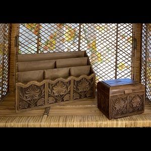 Vintage mail organizer and card/recipe box